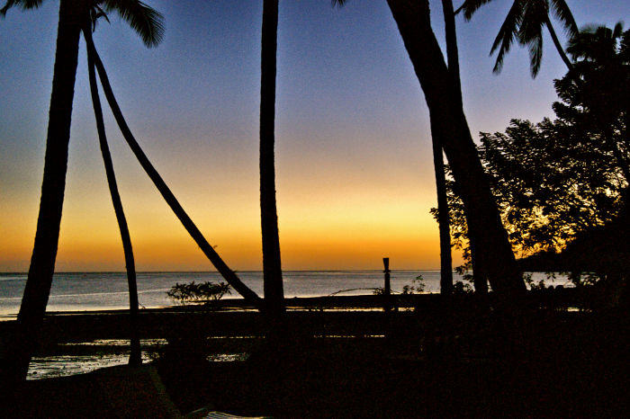 Sonnenuntergang auf den Fidschi Inseln