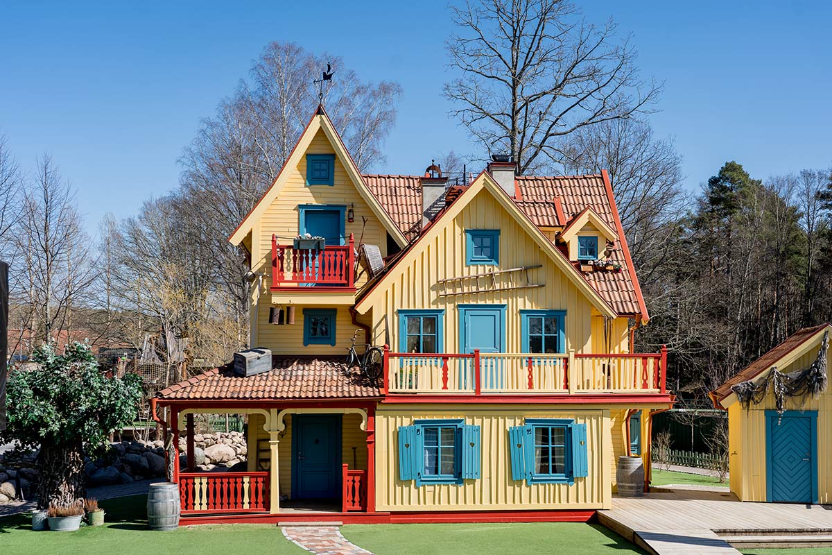 Kulisse Villa Kunterbunt Schweden mit Kind